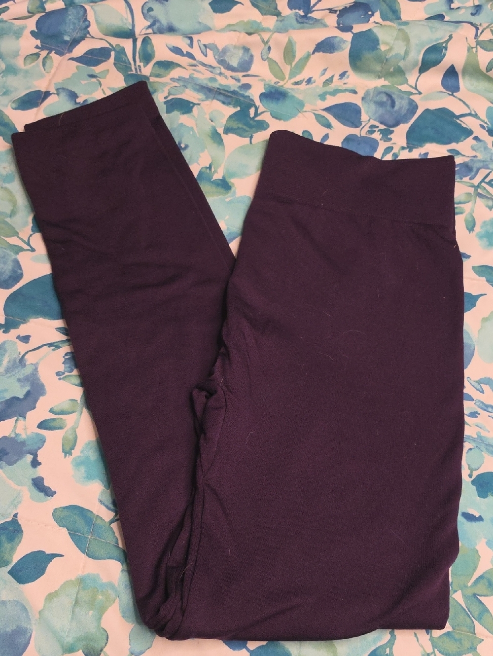 Womens Plum Fleece Lined Leggings